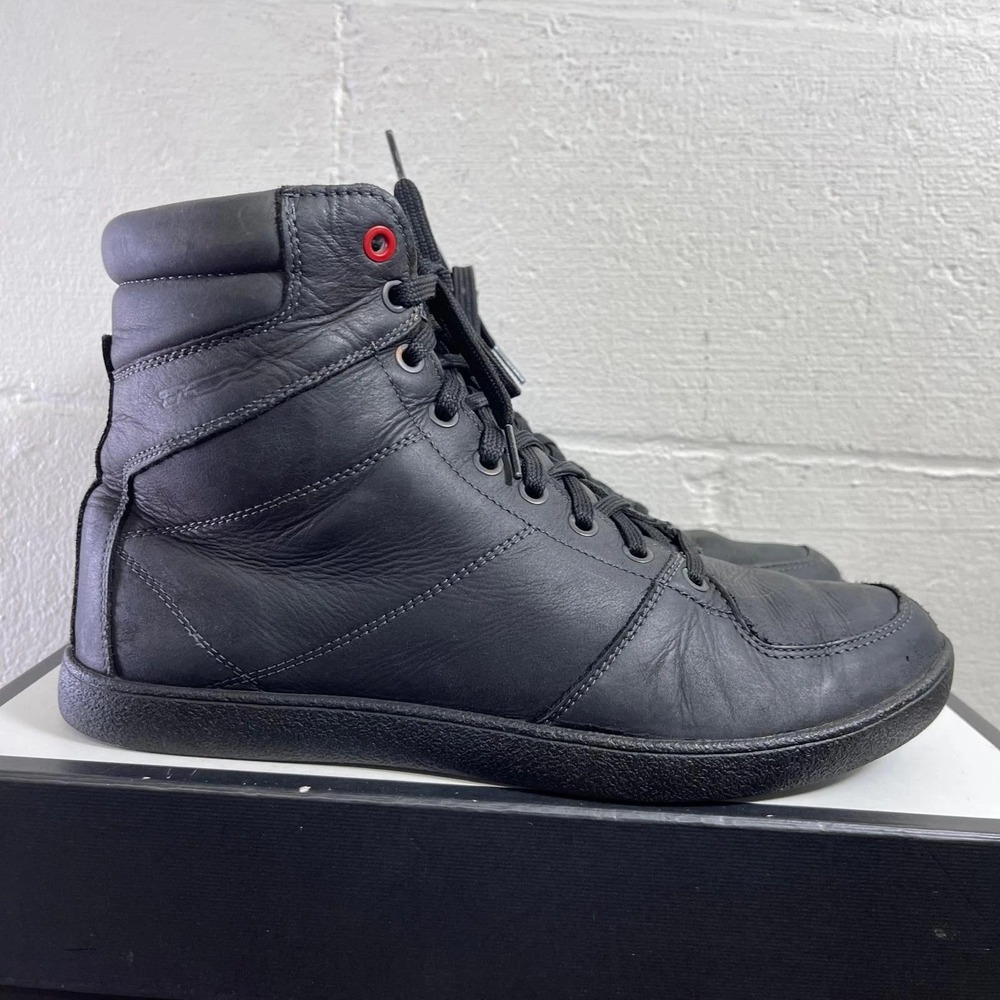 TCX‎ X-Groove Black Leather Motorcycle Riding Boot Lace up Men's Size 43 EU/9 US